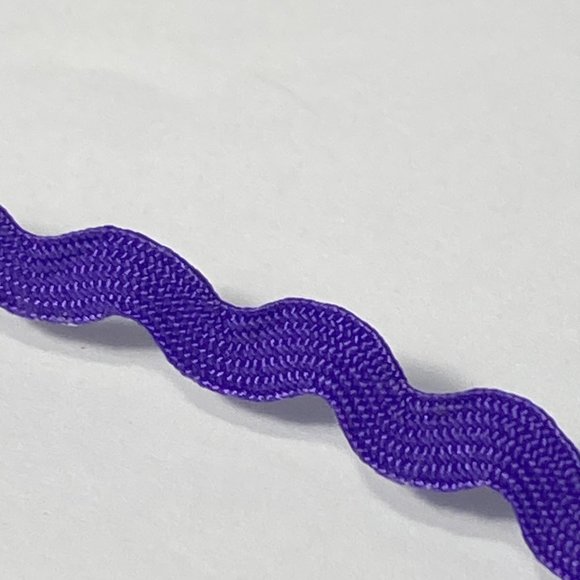 Purple Ric Rac Trim Ribbon Offray 12 Rolls Craft Scrapbook Card Making Gifts - Picture 1 of 14